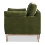 Pasadena - Wide Modern Farmhouse Accent Arm Chair - Olive Green by Jennifer Taylor Home | Bel Furniture