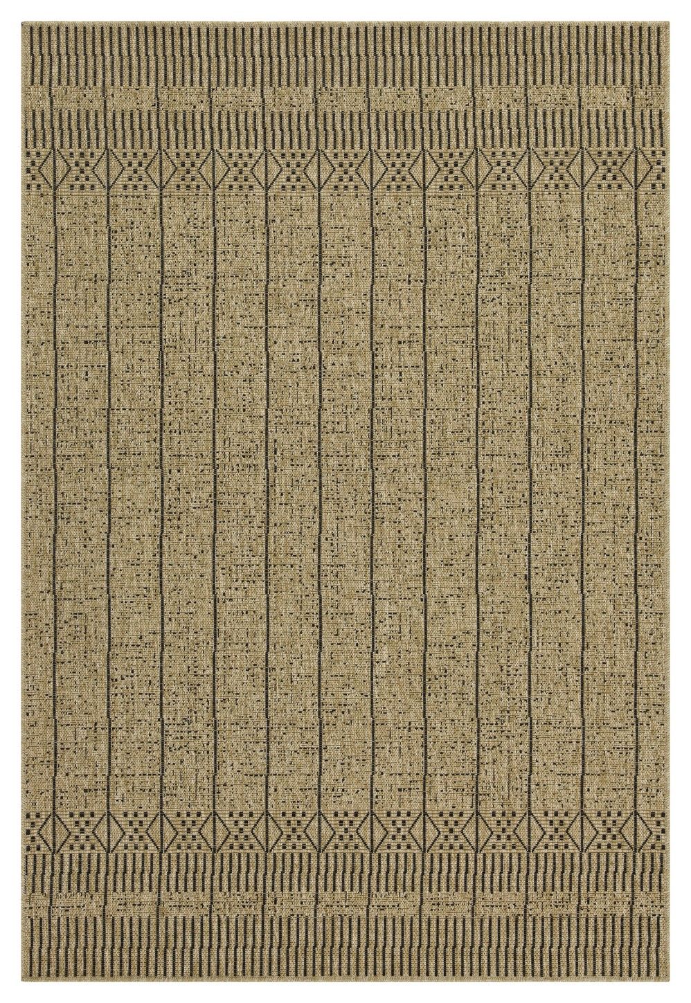 Earth - 7'10" X 10'3" Polypropylene, Indoor, Outdoor Area Rug - Jute / Black by Icona Home Decor | Bel Furniture