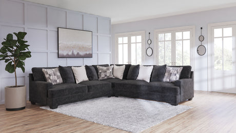 Lavernett - Sectional Dark Gray 3-Piece Sectional by Signature Design by Ashley® | Bel Furniture