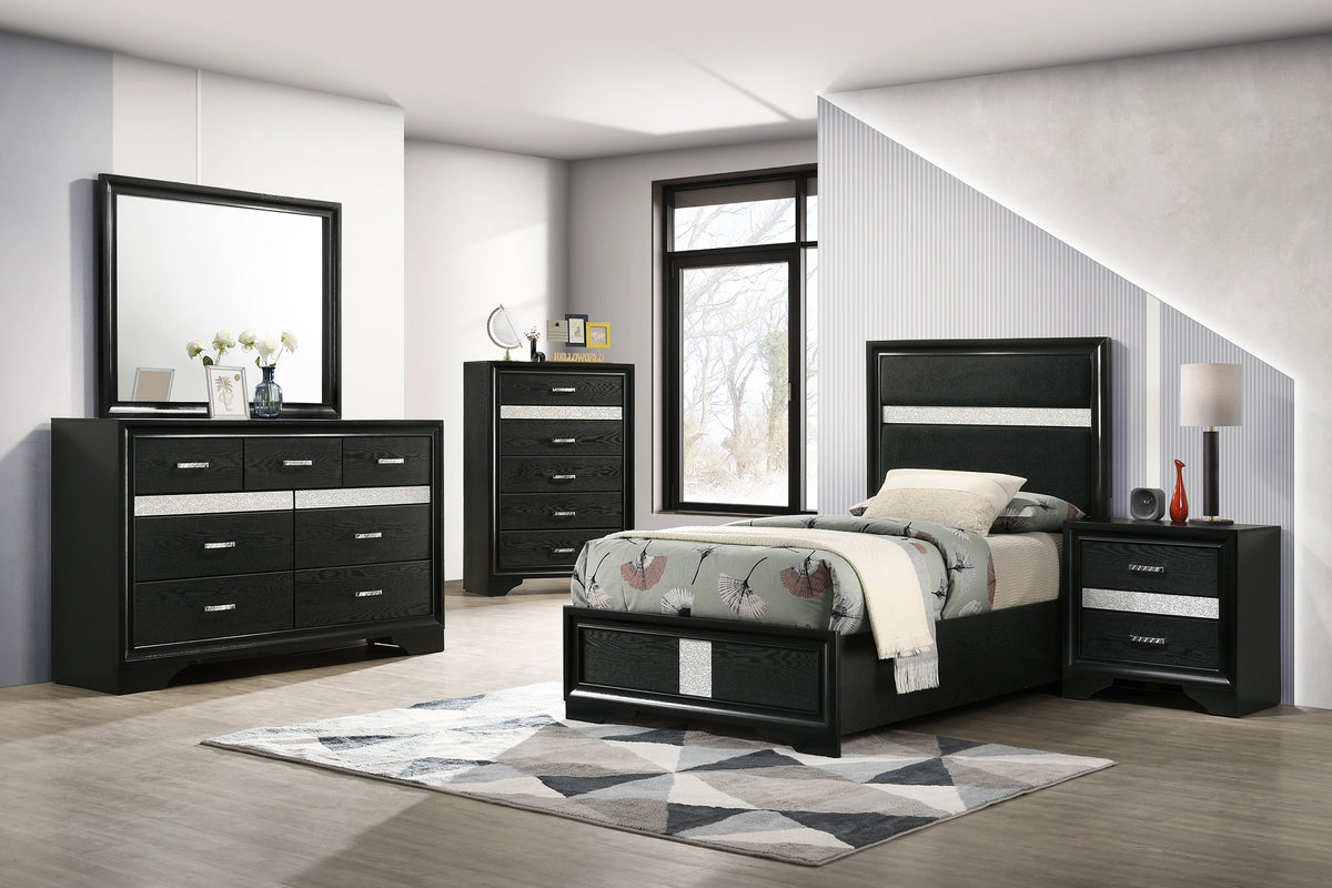 Miranda - Panel Bedroom Set - Black