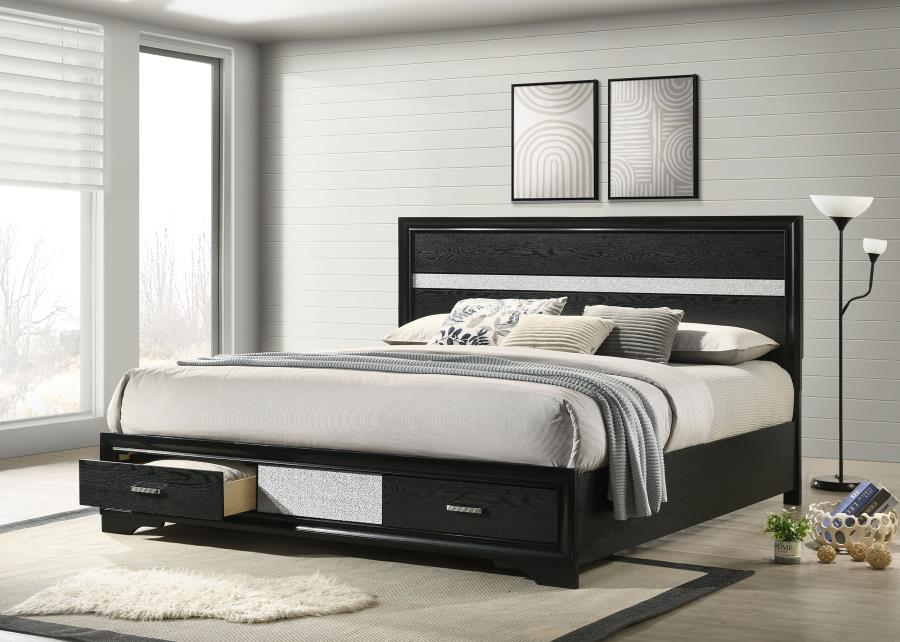 Miranda - Storage Wood Panel Bed