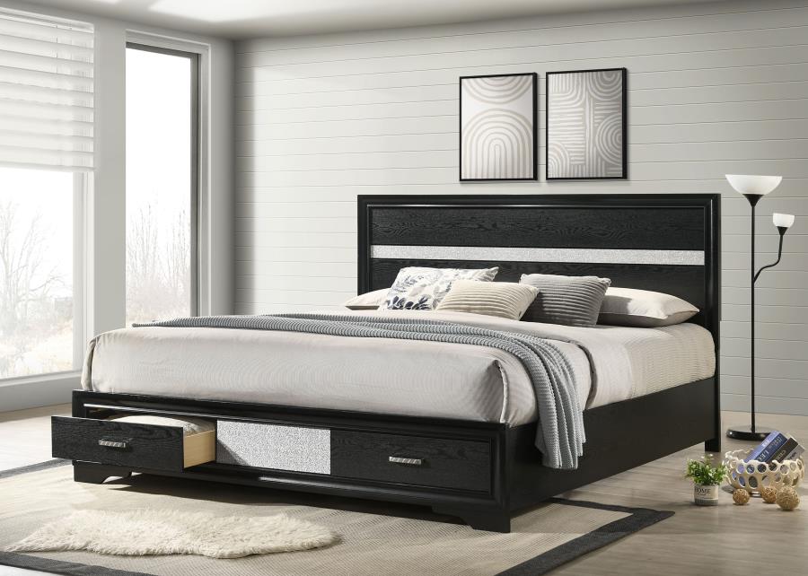 Miranda - Storage Wood Panel Bed