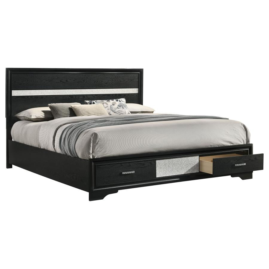 Miranda - Storage Wood Panel Bed