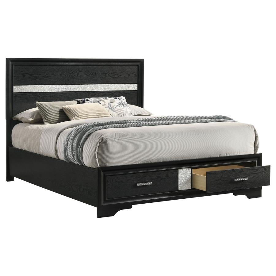 Miranda - Storage Wood Panel Bed