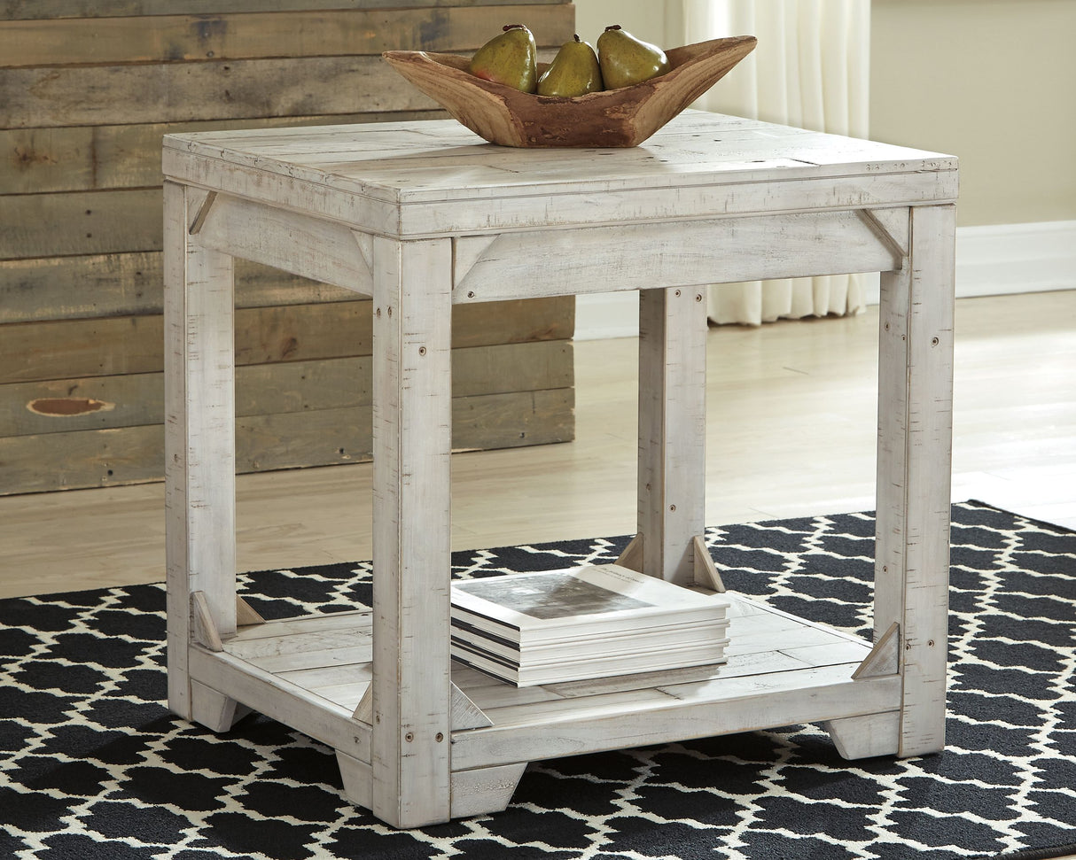 Fregine - Whitewash - Rectangular End Table by Signature Design by Ashley® | Bel Furniture