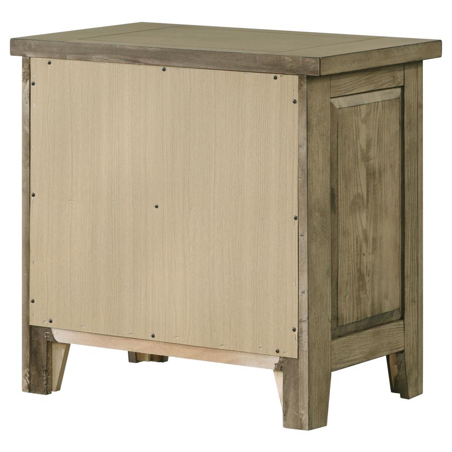 Hazlewood - 2-Drawer Nightstand Bedside Table - Vineyard Oak