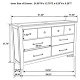Hazlewood - 6-Drawer Bedroom Dresser Cabinet