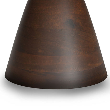 Winnie - Round Coffee Table - Walnut by Simpli-Home | Bel Furniture