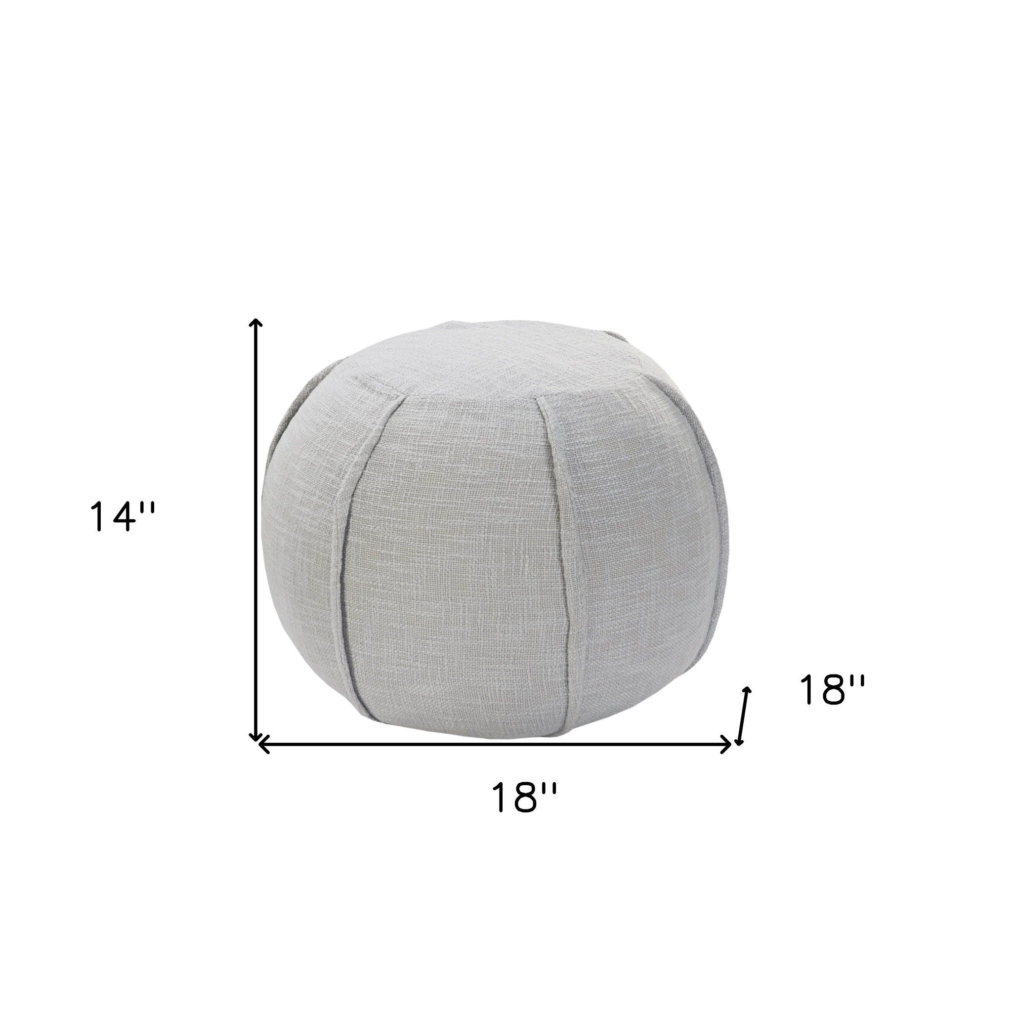 Ottoman Cotton Round - Gray