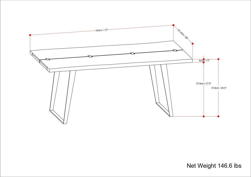 Delta - Handcrafted Dining Table