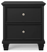 Lanolee - Black - Two Drawer Nightstand by Signature Design by Ashley® | Bel Furniture