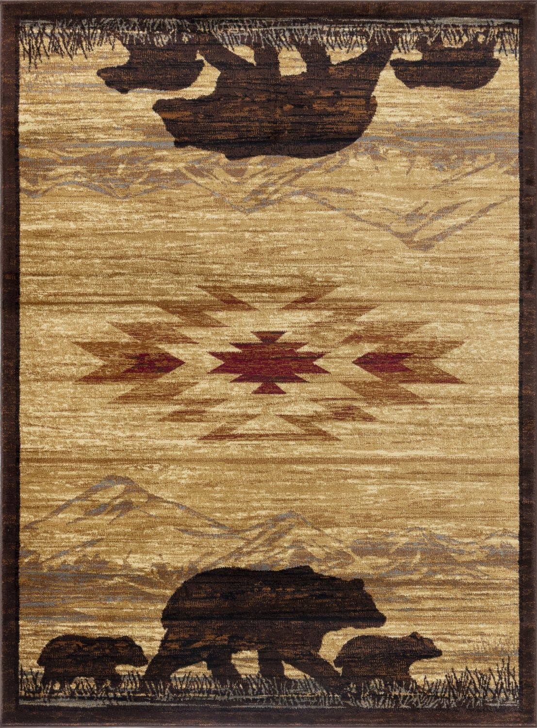 Nature's Nest - 5'3" X 7'3" Lodge Area Rug - Multi / Beige - view 2