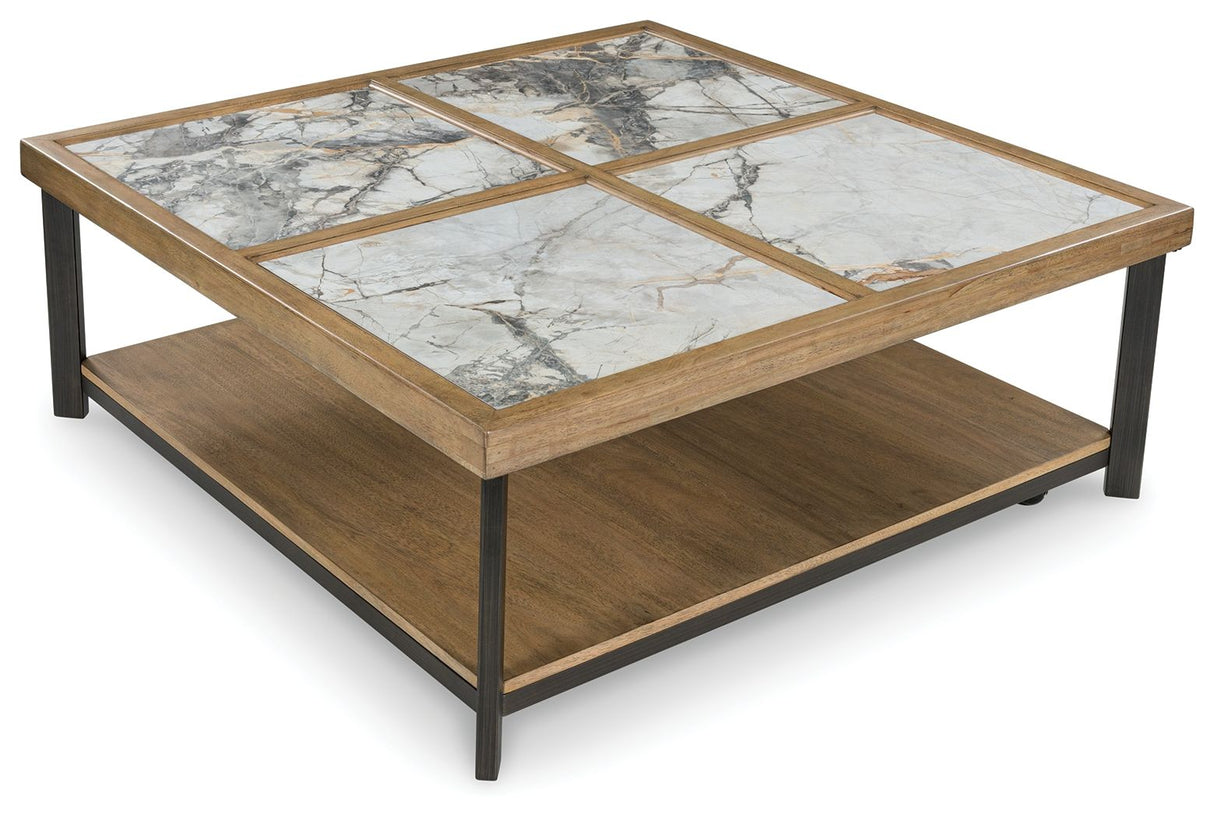Montia - Multi - Square Cocktail Table by Signature Design by Ashley® | Bel Furniture