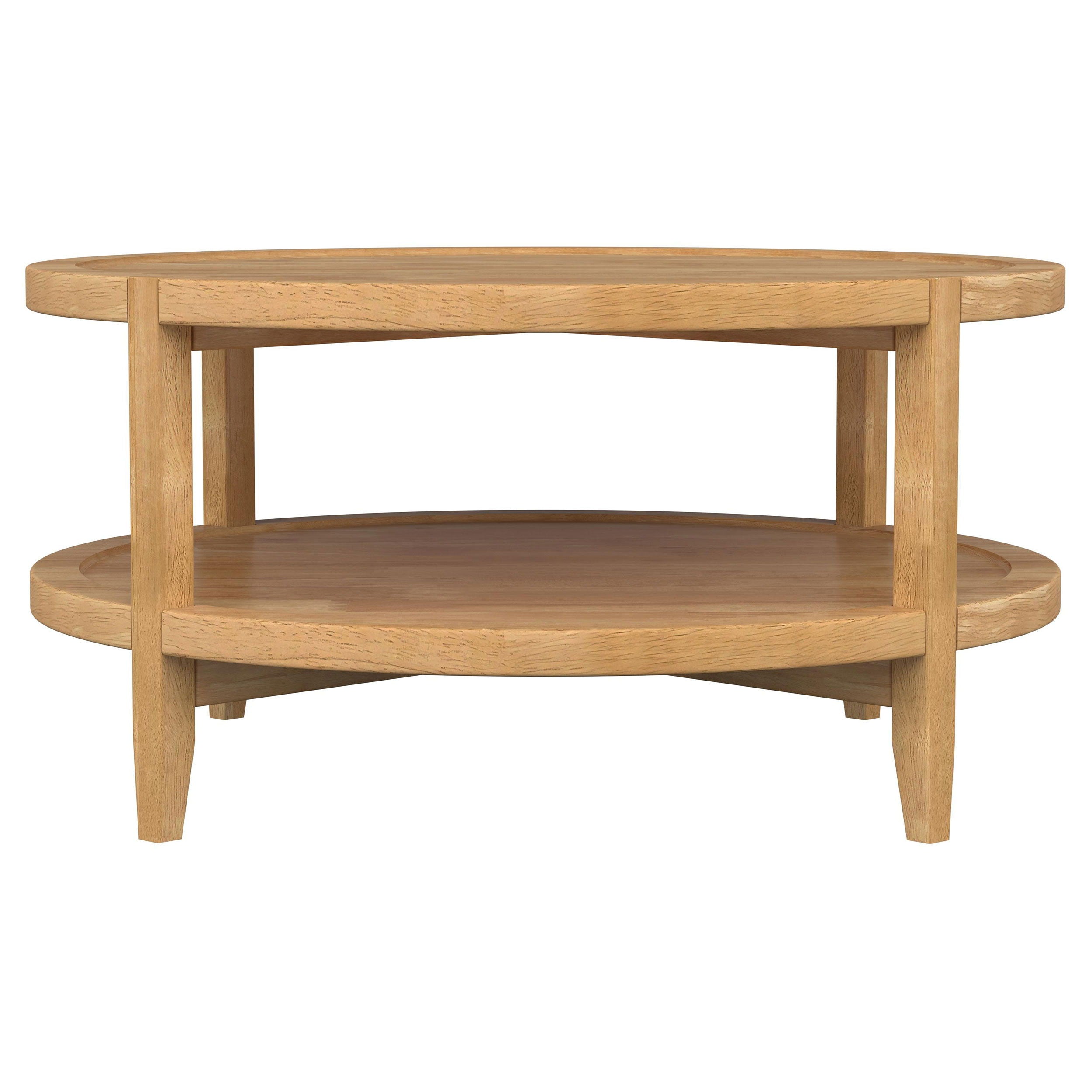 Camillo - Round Solid Wood Coffee Table - Maple