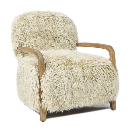 Enchante - New Zealand Sheepskin Accent Arm Chair - Taupe / Natural - view 4