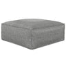 Brody - Large Square, Coffee Table Pouf Dark Gray 30"W x 30"D x 14"H by Simpli-Home | Bel Furniture