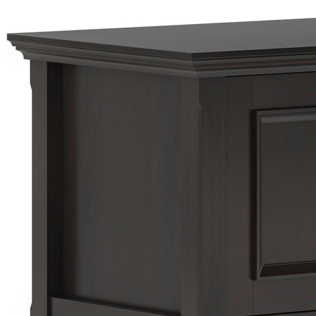 Amherst - Low TV Media Stand - Hickory Brown by Simpli-Home | Bel Furniture
