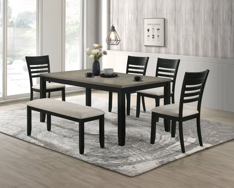 Folio - Dining Table - Light Brown / Black by Crown Mark | Bel Furniture