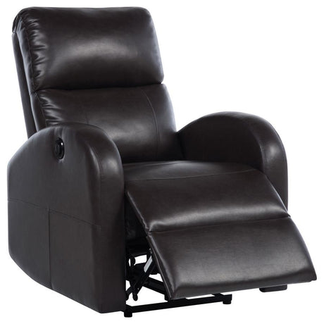 Grant - Upholstered Power Recliner Chair Dark Brown by Coaster Fine Furniture | Bel Furniture