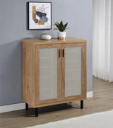 Teller - 2-Door Shoe Storage Cabinet - Natural Oak by Coaster Fine Furniture | Bel Furniture