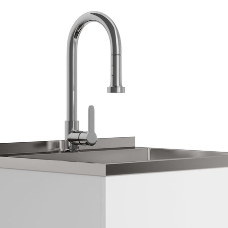 Metro - Laundry Cabinet & Faucet And Stainless Steel Sink - view 6