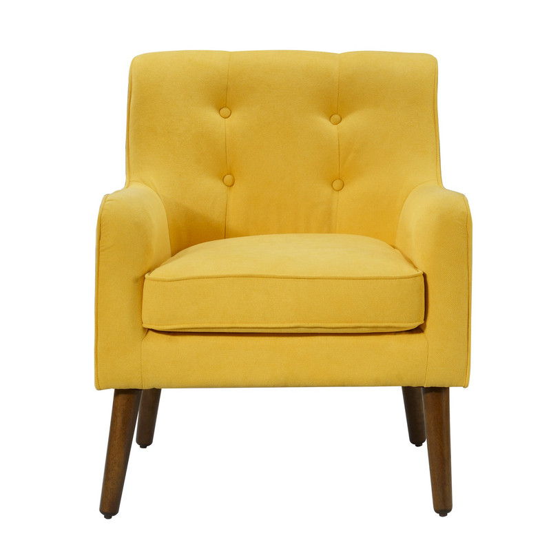 Ryder - Mid Century Modern Woven Fabric Tufted Armchair by Lilola Home | Bel Furniture