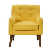 Ryder - Mid Century Modern Woven Fabric Tufted Armchair by Lilola Home | Bel Furniture