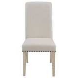 Salem - Fabric Upholstered Dining Side Chair (Set of 2) - Beige by CoasterEssence | Bel Furniture