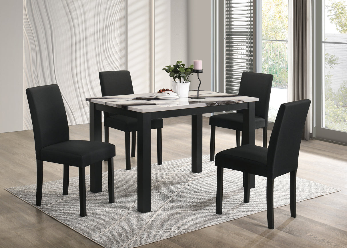 Resia Dining Table-Faux Marble