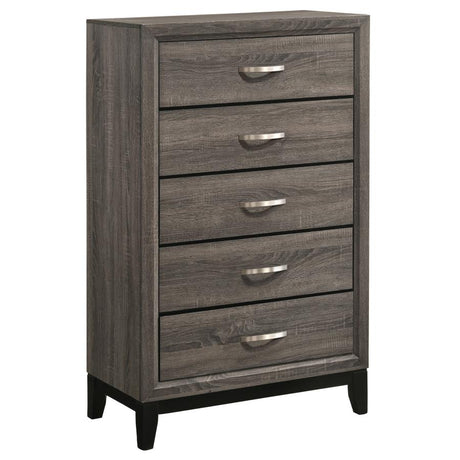 Watson 5-Drawer Bedroom Chest Gray Oak