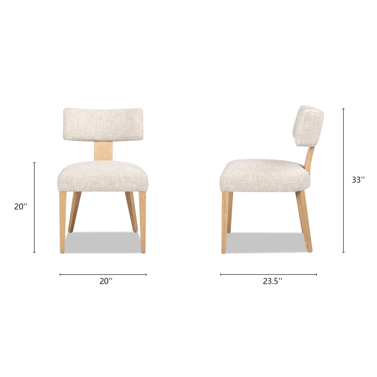 Louise - Split Back Upholstered Dining Side Chair (Set of 2) - Travertine Beige by Jennifer Taylor Home | Bel Furniture