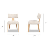 Louise - Split Back Upholstered Dining Side Chair (Set of 2) - Travertine Beige by Jennifer Taylor Home | Bel Furniture