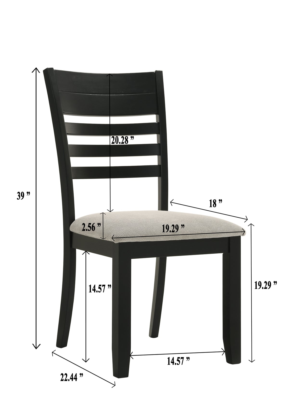 Folio - Side Chair (Set of 2) - Black / Gray