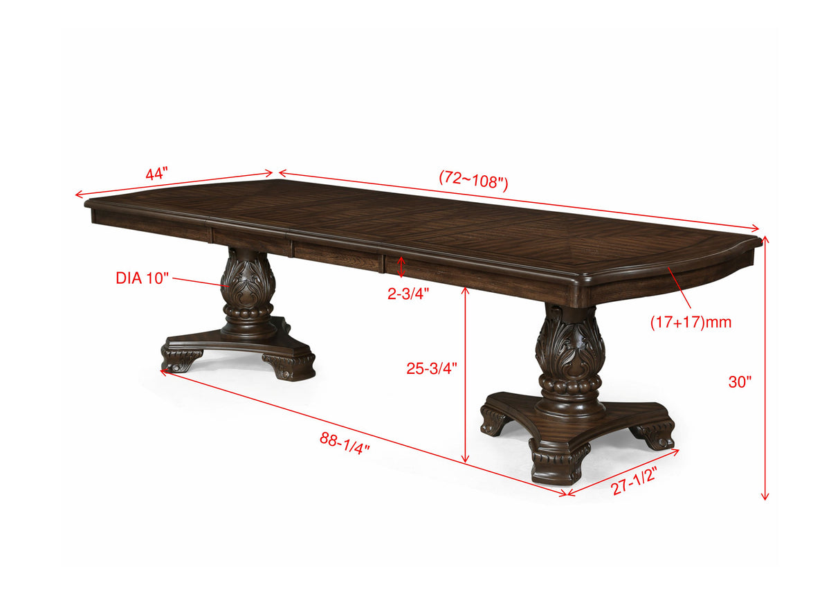 Kiera - Dining Table - Cherry Brown
