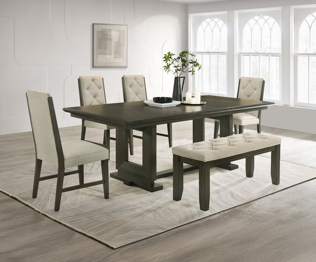 Herbert - Bench - Espresso / Beige