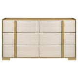 Hyland 6-drawer Dresser with Mirror Natural