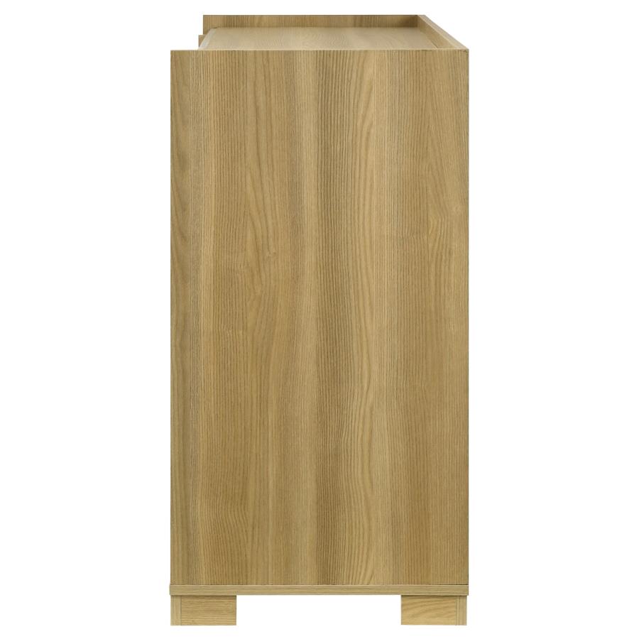 Hyland 6-drawer Dresser with Mirror Natural
