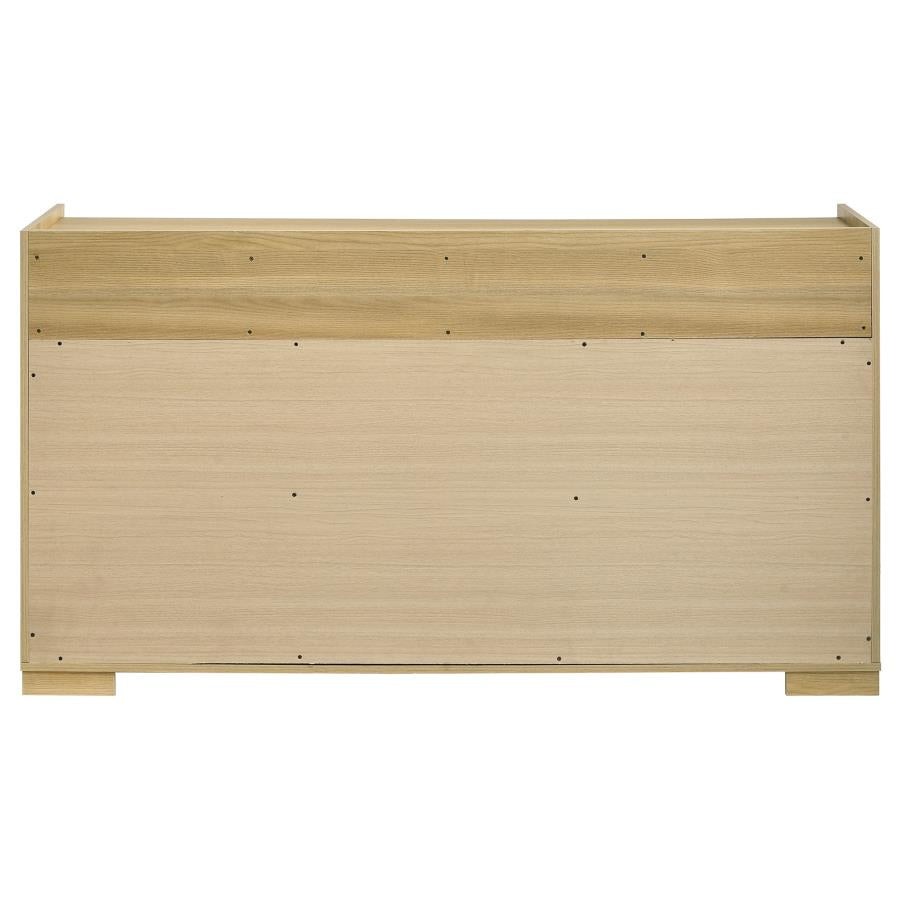 Hyland 6-drawer Dresser with Mirror Natural