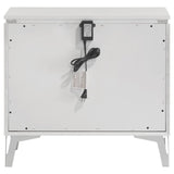 Cassia - 2-Drawer Nightstand Bedside Table - White High Gloss