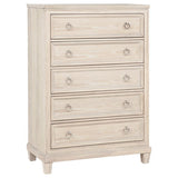Pembroke - 5-Drawer Chest Of Drawers - Washed Oak