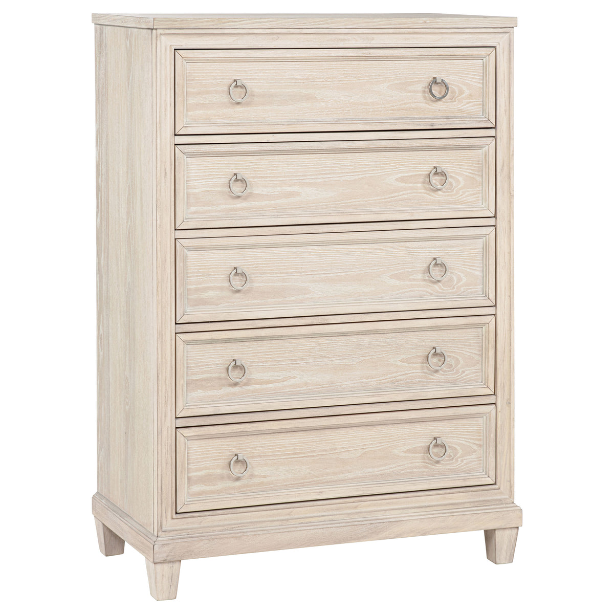 Pembroke - 5-Drawer Chest Of Drawers - Washed Oak