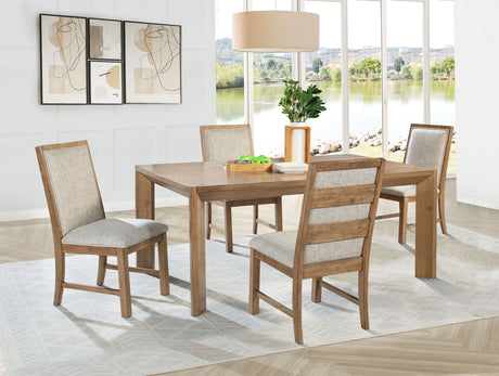 Bruner - Rectangular Dining Set Light Brown 5 Pc. Table, 4 Chairs by Coaster Fine Furniture | Bel Furniture