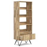 Hunter - Tall Bookcase - Natural by Simpli-Home | Bel Furniture