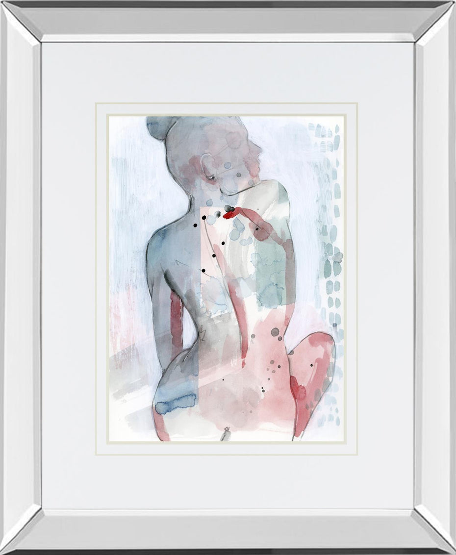 Modern Madonna II By Grace Popp, Mirrored Frame - Light Blue