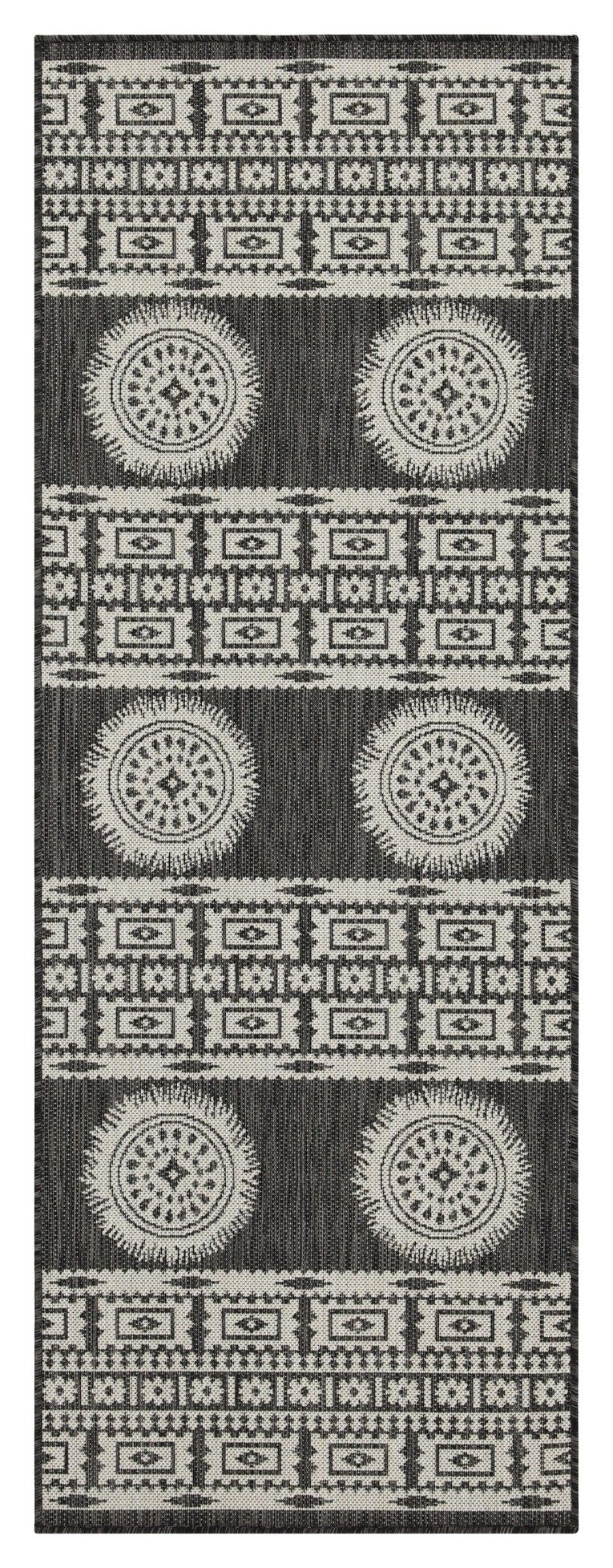Sunshine - 2'7" X 7'3" Indoor / Outdoor Area Rug Dark Gray by Icona Home Decor | Bel Furniture