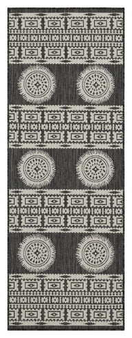Sunshine - 2'7" X 7'3" Indoor / Outdoor Area Rug Dark Gray by Icona Home Decor | Bel Furniture