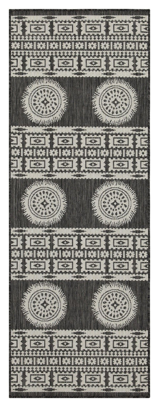 Sunshine - 2'7" X 7'3" Indoor / Outdoor Area Rug Dark Gray by Icona Home Decor | Bel Furniture