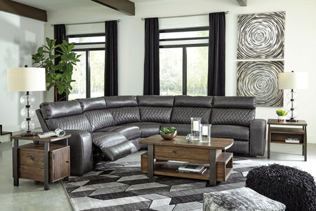 Samperstone - Power Reclining Sectional - view 7