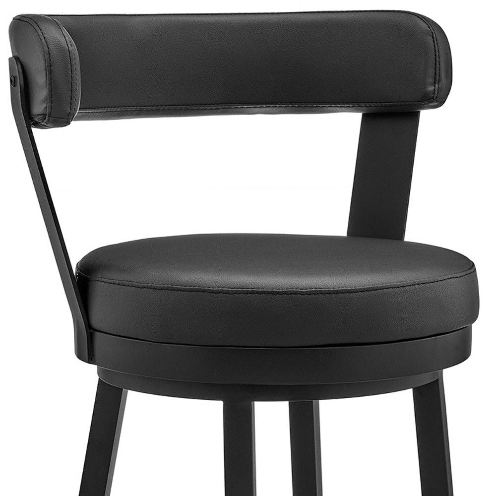 36" Swivel Counter Height Bar Chair - Black