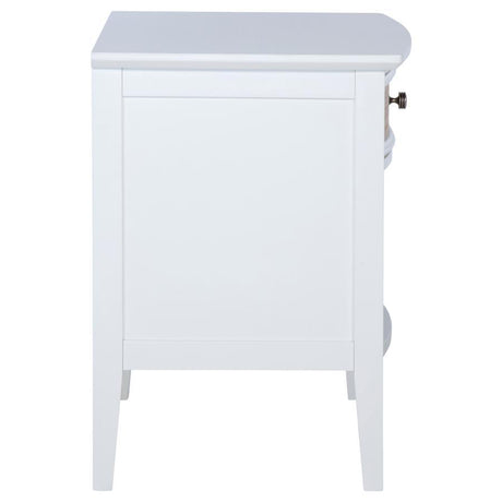 Bexhill - 1-Drawer Nightstand Bedside Table - White by Coaster Fine Furniture | Bel Furniture